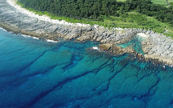 Kikaijima island aerial view